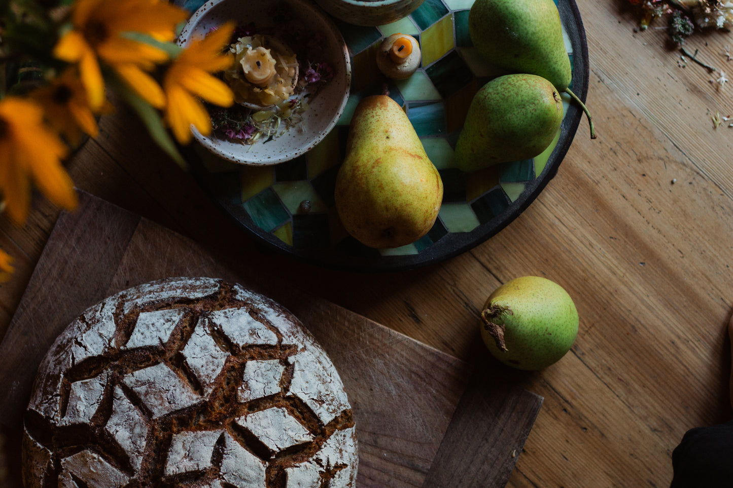 Runder Untersetzer mit Glasmosaik *mittel*