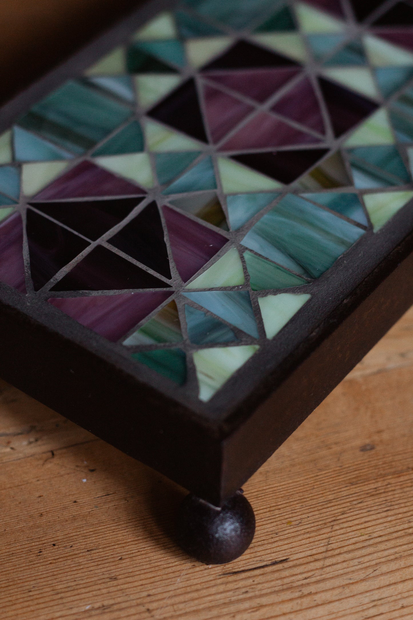 **AKTION** Rechteckiger Untersetzer mit Glasmosaik amethyst-mint