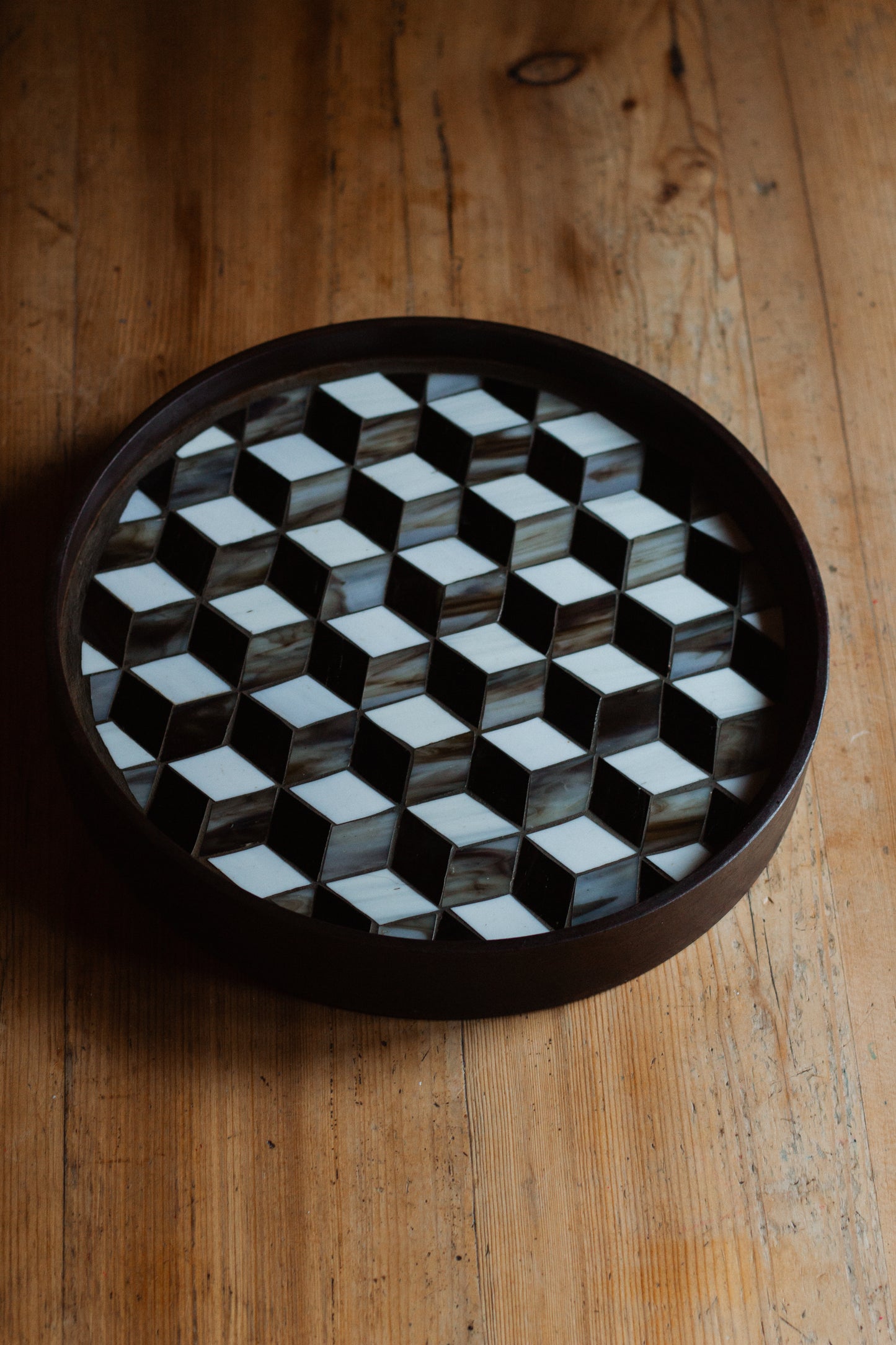 Schalen.Tisch Elfenbein-Anthrazit