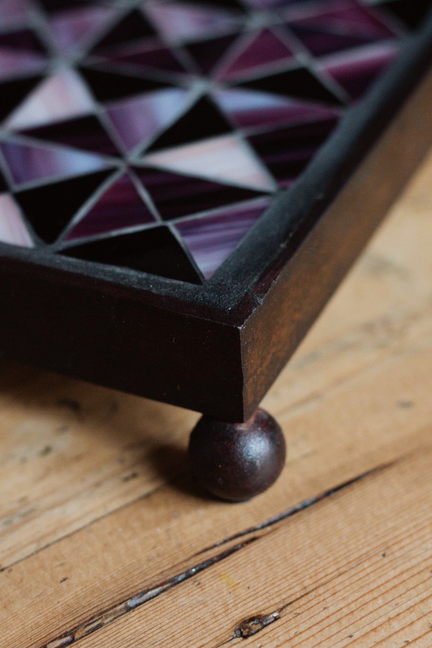 **AKTION** Rechteckiger Untersetzer mit Glasmosaik purple