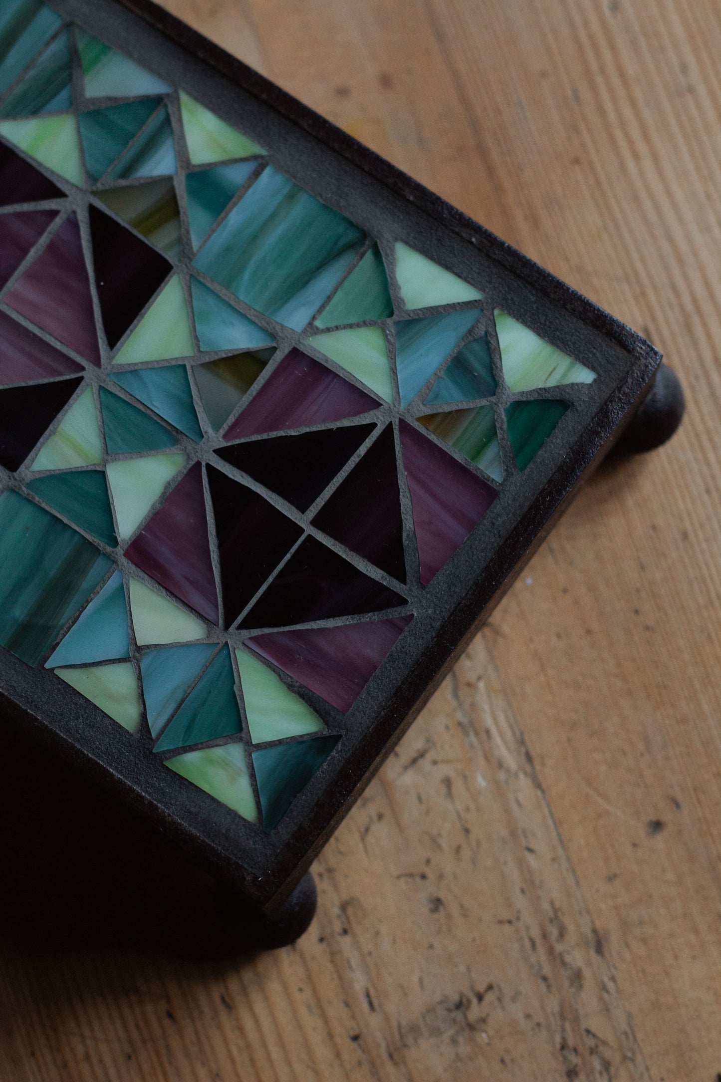 **AKTION** Rechteckiger Untersetzer mit Glasmosaik amethyst-mint