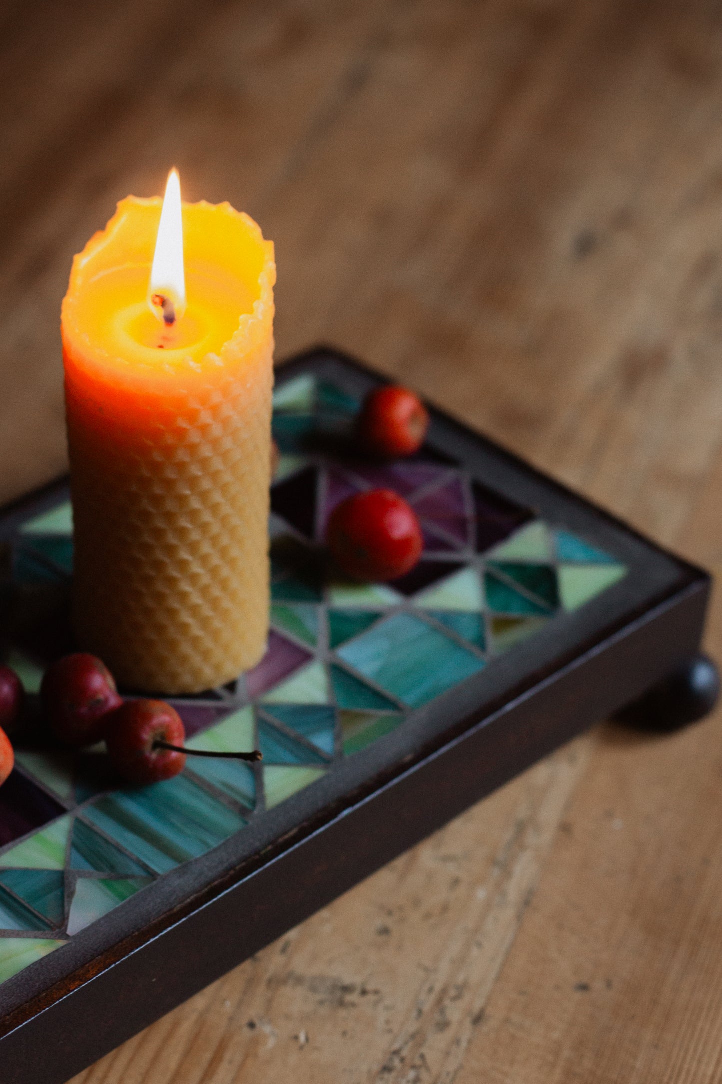 **AKTION** Rechteckiger Untersetzer mit Glasmosaik amethyst-mint